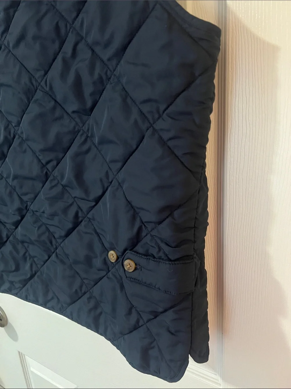 J. Crew Quilted Reversible Navy and Khaki Men's Vest